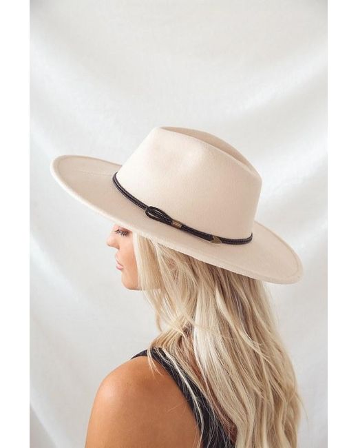 Cream trilby hat on sale