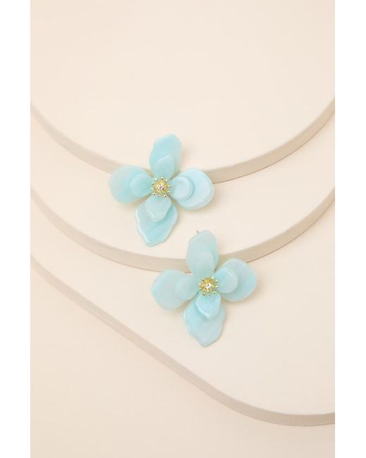 Lulus Brown Riona Flower Earrings