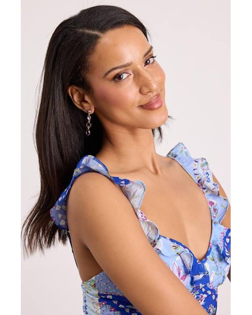 Lulus Natural Precise Radiance Rhinestone Drop Earrings