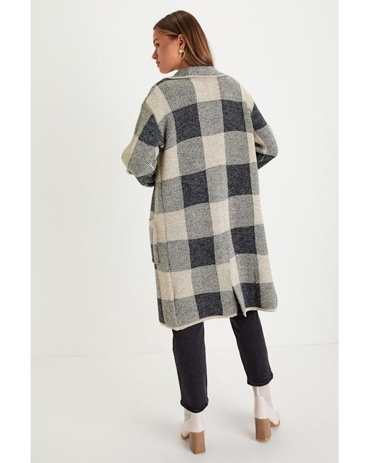 Lulus Multicolor Cuddle Club Plaid Long Sleeve Coatigan