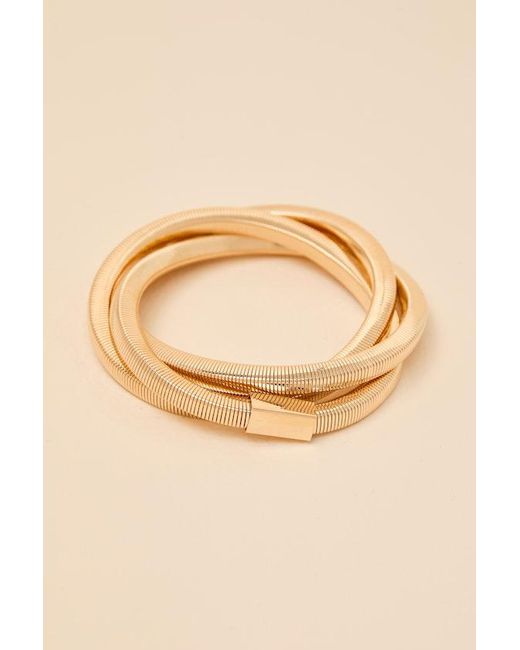Lulus Natural Davia Coiled Interlocking Bracelet