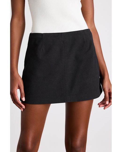 Lulus Black Rahlina Suede Mid-Rise Mini Skirt