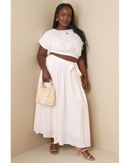 Lulus Brown Brings You Back Two-Piece Midi Dress