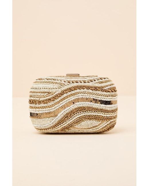 Lulus Natural Daffi And Ivory Beaded Clutch