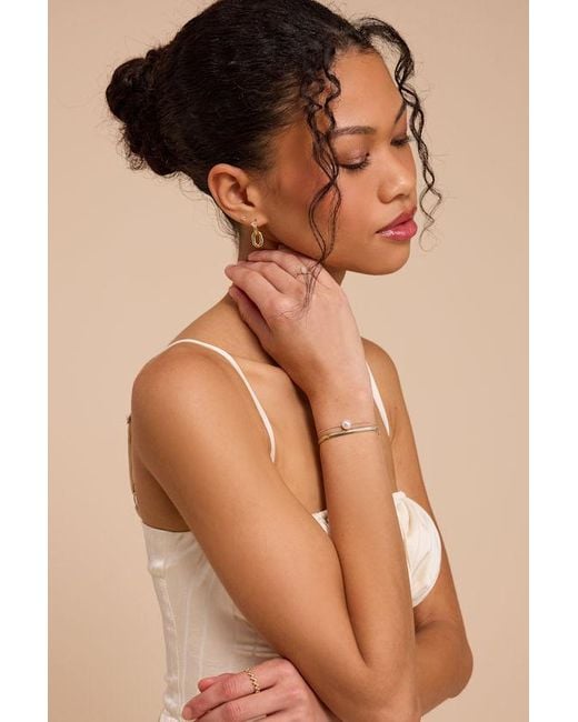 Lulus Natural Martina Pearl Two-Piece Bracelet Set