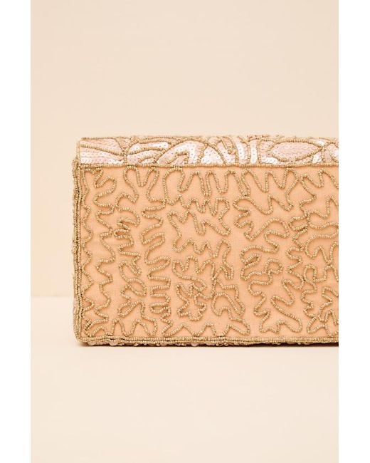 Lulus Natural Adorable Update Beaded Sequin Crossbody Bag