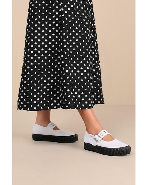 Vans Black Mary Jane Creeper Grunge Ballet And Flatforms