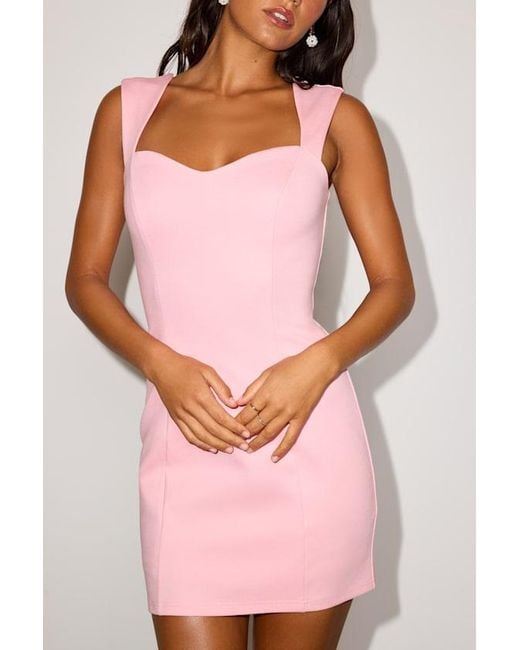 Lulus Pink Samai Cap Sleeve Bodycon Mini Dress
