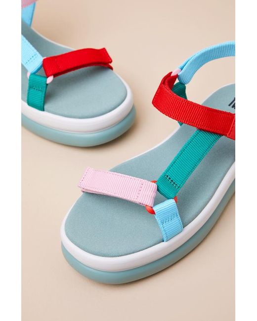 Camper Blue Twins Multi Strappy Flatform Sandals
