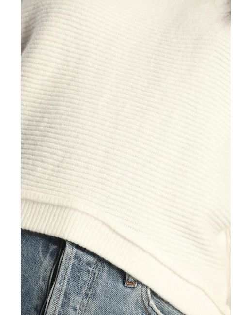 Lulus White Fireside Flirt Ribbed Cropped Pullover Sweater