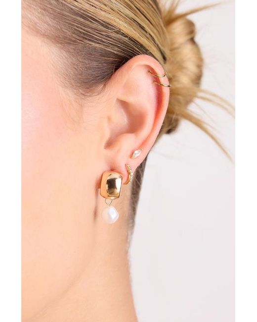 Lulus Natural Afina Pearl Three-Piece Earring Set