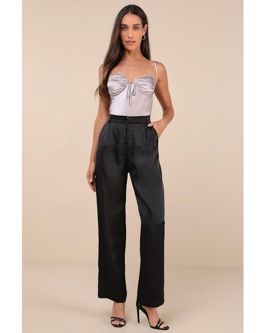 Lulus Natural Flawless Behavior High-Rise Straight Leg Pants