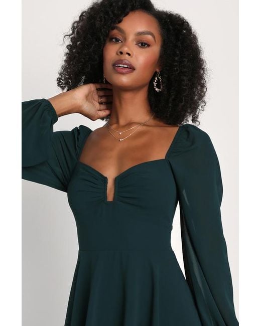 tier to enchant emerald green long sleeve tiered maxi dress Deep Green Cotton Tiered Maxi Dress, Belted Gown, Autumn Clothing, Bohemian Dress, Spring Long Dress, XS / Burgundy main image 0