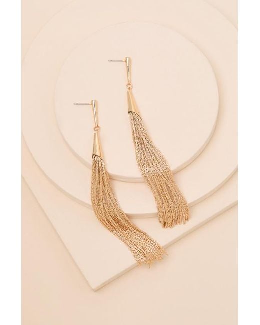 Lulus Black Carmela Fringe Duster Earrings