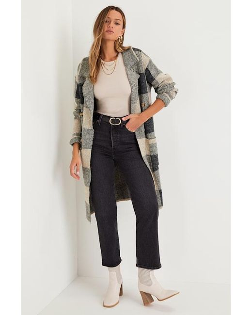 Lulus Multicolor Cuddle Club Plaid Long Sleeve Coatigan