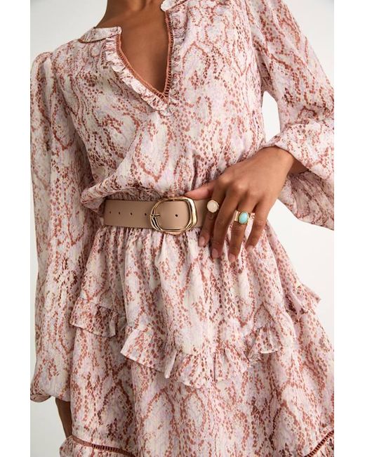 Lulus Black Lelya And Taupe Belt Set