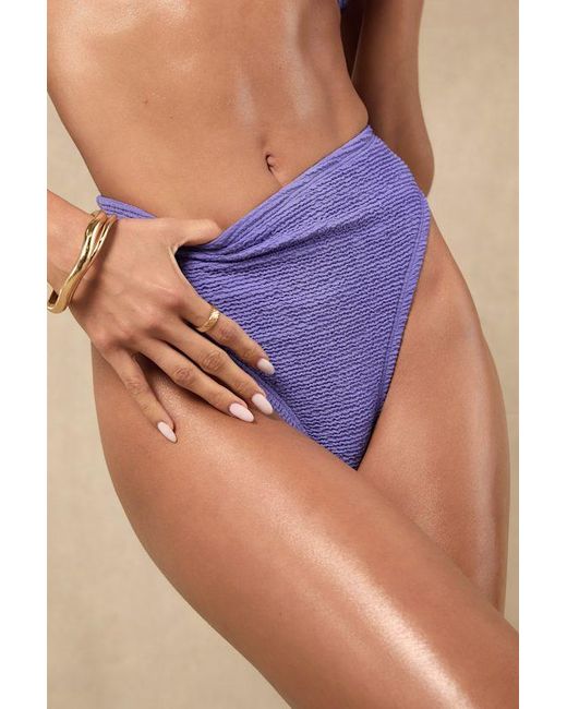 Lulus Blue Made For Sun High-Waisted Bikini Bottom