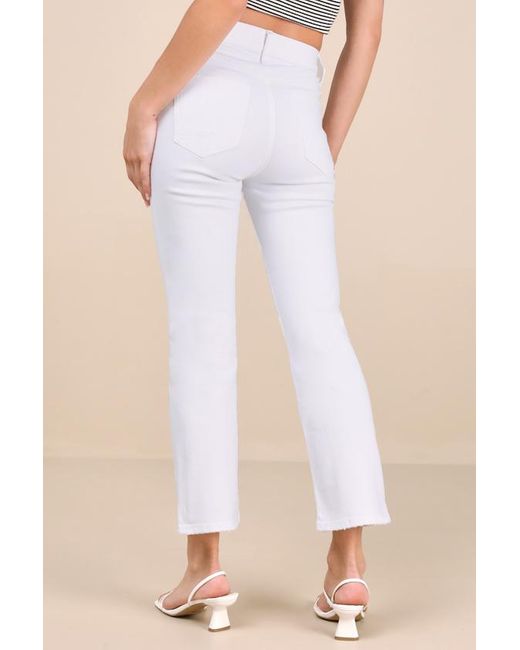 Daze Denim Natural Shy Girl High-Waisted Cropped Flare Jeans