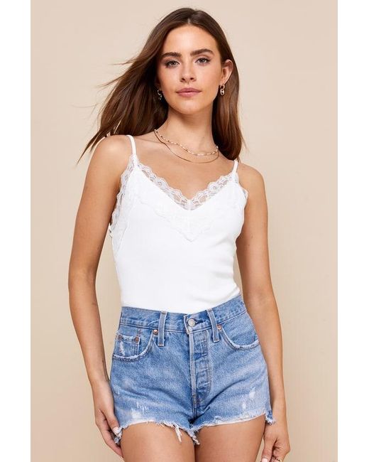 Levi's Blue 501 Original High-Rise Medium Wash Distressed Denim Shorts