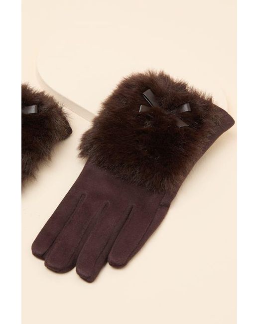 Lulus Black Jancy Faux Fur Gloves