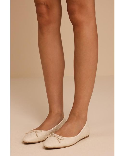 Lulus Natural Milo Textured Ballet Flats