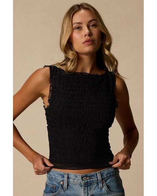Lulus Black Kathryn Cropped Tank Top