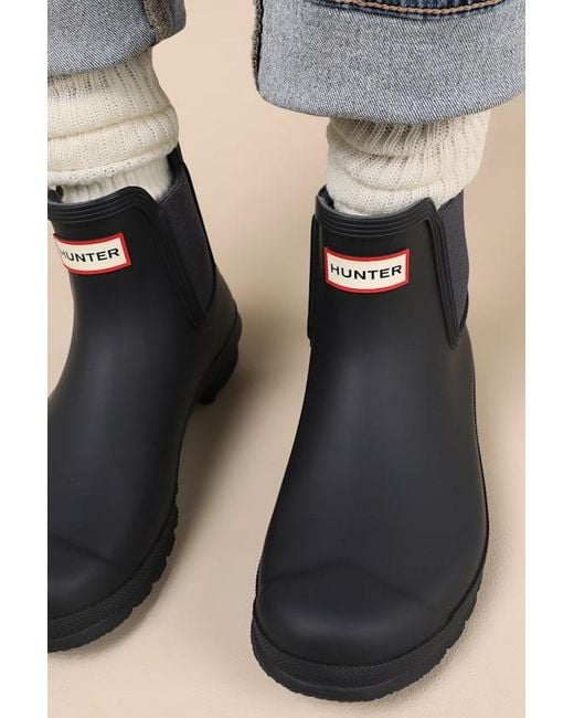 Hunter Blue Original Chelsea Rain Boots