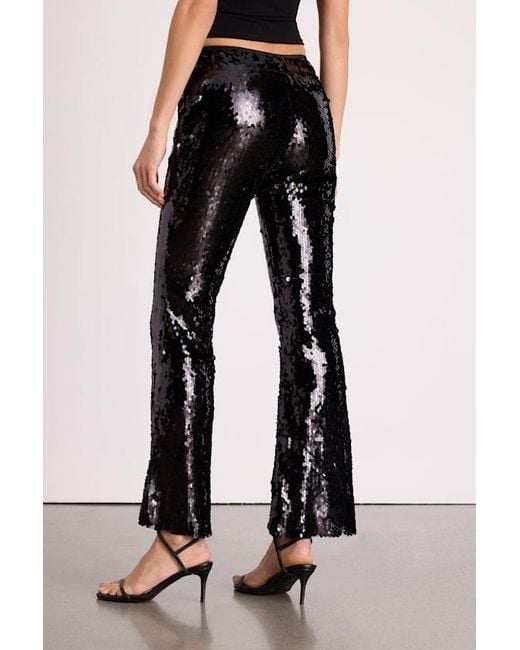 Lulus Black Christella Sequin Low-Rise Flare Pants