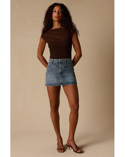 Lulus Blue Alaire Medium Wash Denim High-Rise Mini Skirt