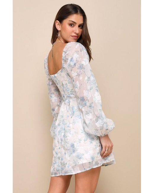 Lulus White Decadent Charisma Floral Embroidered Bustier Mini Dress