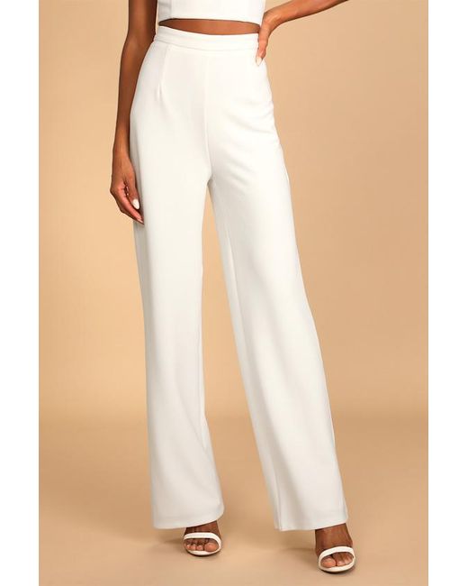 Lulus Natural Flaunt It Like That One-Shoulder Two-Piece Jumpsuit