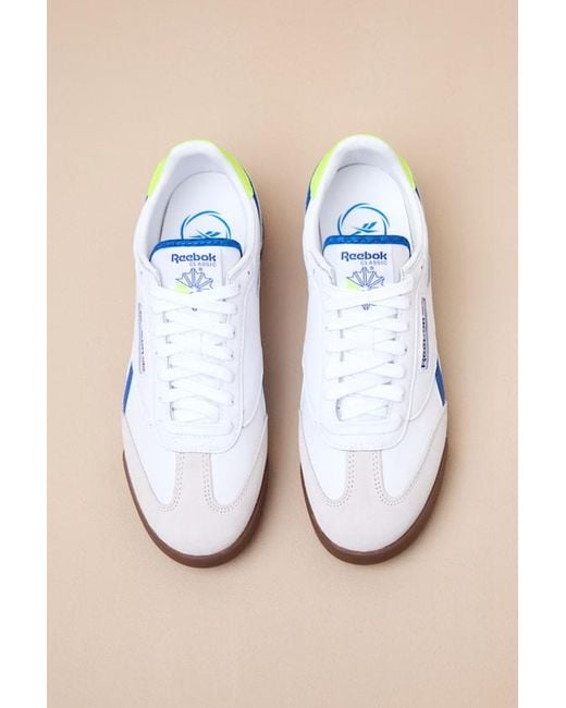 Reebok Blue Campio Xt Ftwr And Optimum Leather Sneakers
