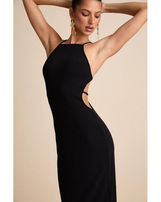 Lulus Natural Annina Cutout Column Maxi Dress