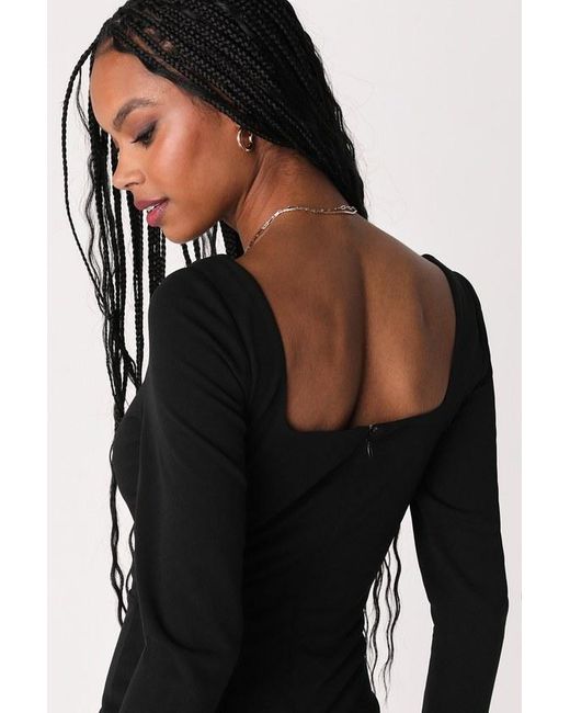 Lulus Black Save A Little Bliss For Me Long Sleeve Bodycon Maxi Dress