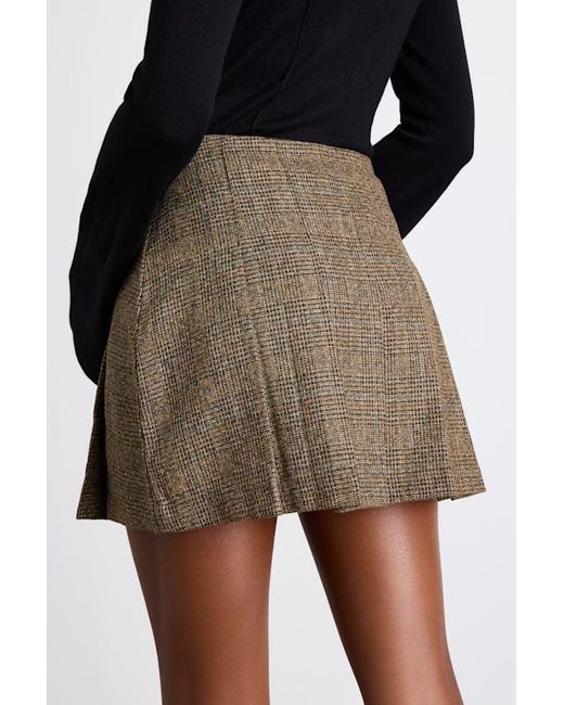 Lulus Black Everson Multi Tweed Pleated High-Rise Mini Skirt