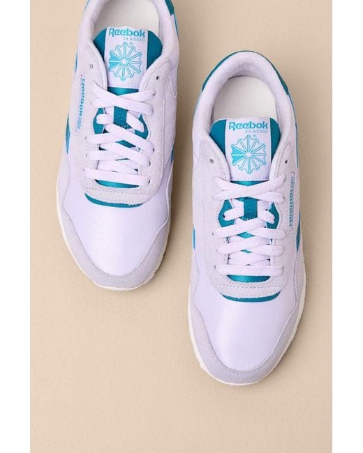 Reebok Natural Classic Nylon Digital Gleam And Retro Suede Sneakers