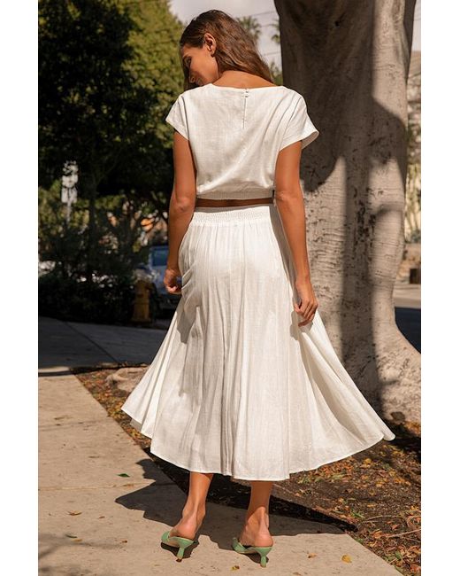 Lulus Brown Brings You Back Two-Piece Midi Dress