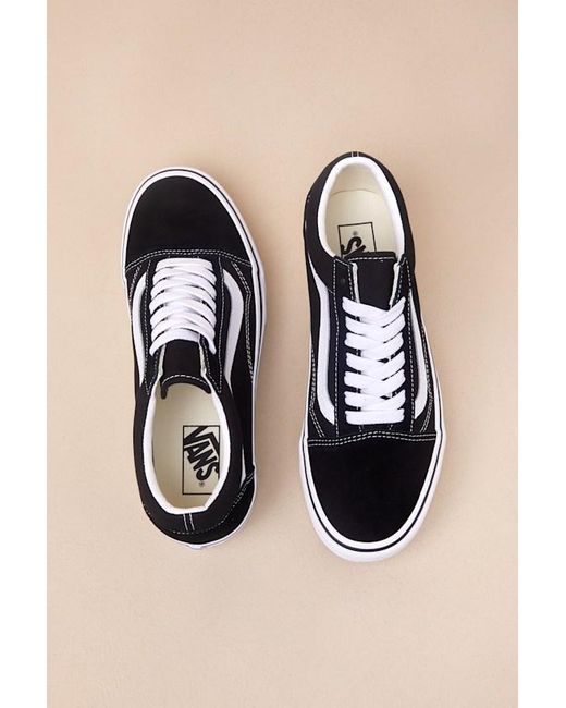 Vans Black Old Skool Suede Stackform Lace-Up Sneakers