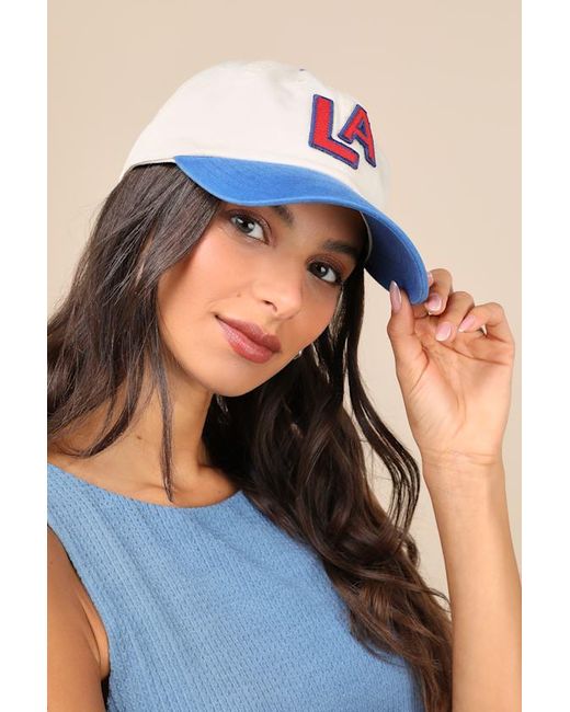 American Needle Blue La Two-Tone Dad Hat