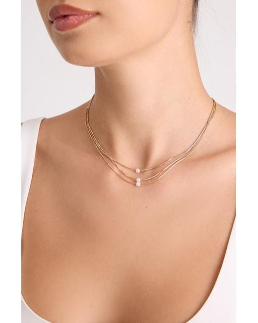 Lulus Natural Melania Pearl Layered Necklace