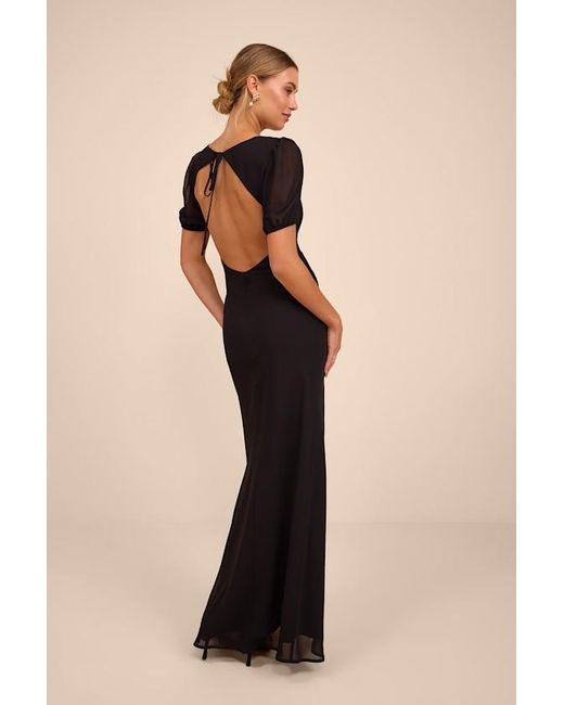Lulus Black Gianni Backless Maxi Dress