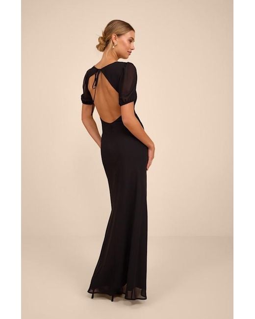 Lulus Black Gianni Backless Maxi Dress