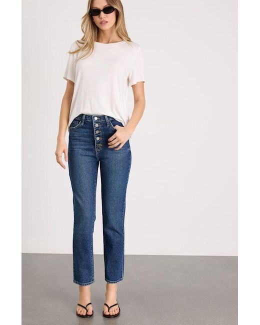 Just Black Blue Forever A Trend Dark Wash High-Rise Mom Jeans