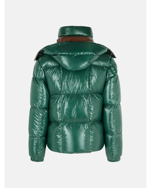 Moncler Green 'Parana' Short Polyamide Down Jacket for men