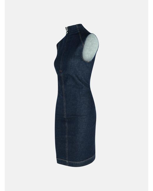 Sportmax Blue 'Cerea' Dark Cotton Dress