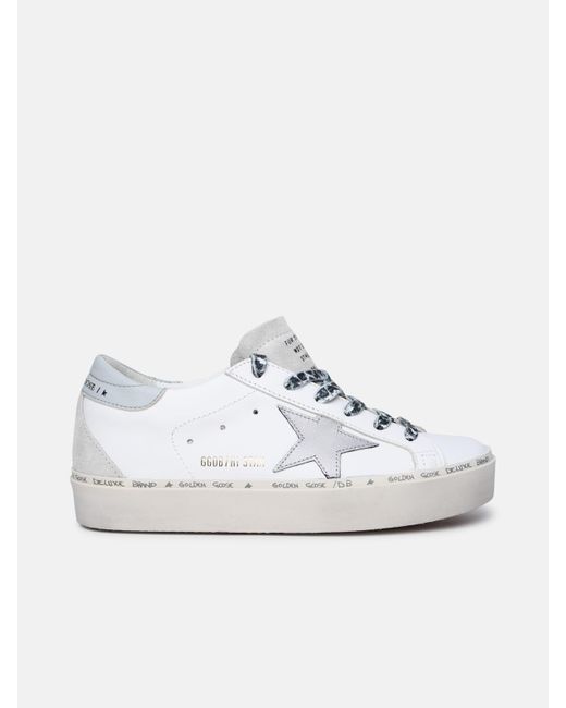 Golden Goose Deluxe Brand White 'hi Star Classic' Leather Sneakers