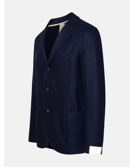 Eleventy Blue Wool Blazer Jacket for men