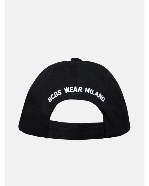 Gcds Black Cotton Hat for men