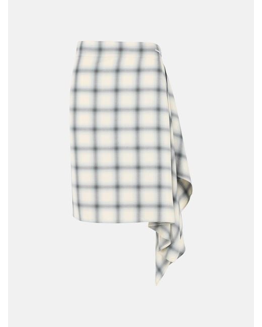 Coperni White 'Zero' Viscose Skirt