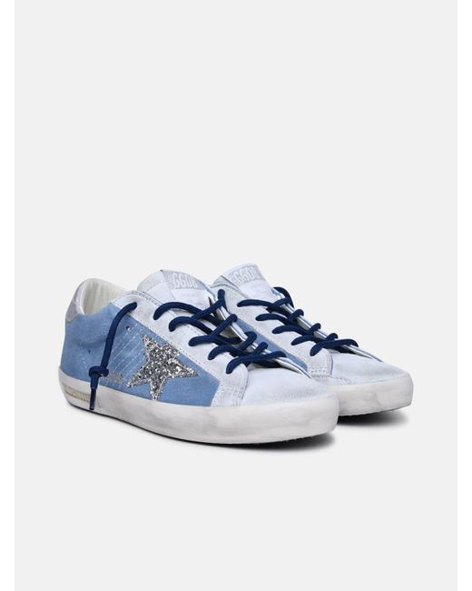 Golden Goose Deluxe Brand Blue 'super-star Classic' Leather Sneakers